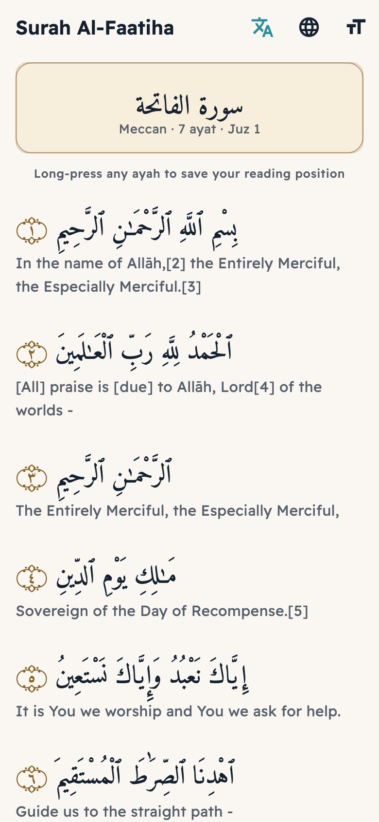 Mushaf with translation